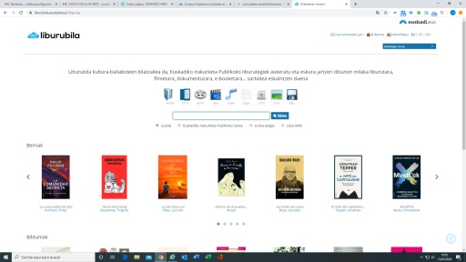 Liburubila bilatzailaren esteka euskaraz